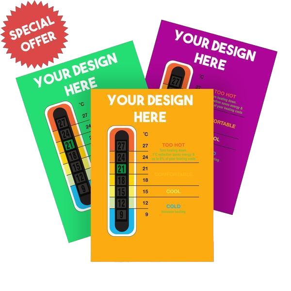500 Thermometerkarten als Werbegeschenk mit Ihrem Design