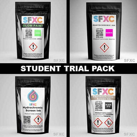 Colour-Changing Ink Trial Pack (Thermochromic, Photochromic, Hydrochromic, Glow)