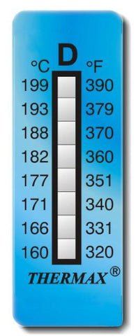 5 Pack - Thermax Thermochromic Irreversible Label 8 Level D