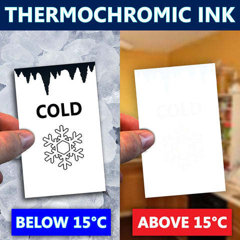 Blue 15°C Thermochromic Colour Changing Chill & Reveal Screen Printing Ink Paint for Fabric
