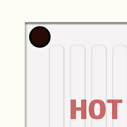 4 Pack - Hot Warning Labels - Colour Changing Sticker Green to Red at 43°C